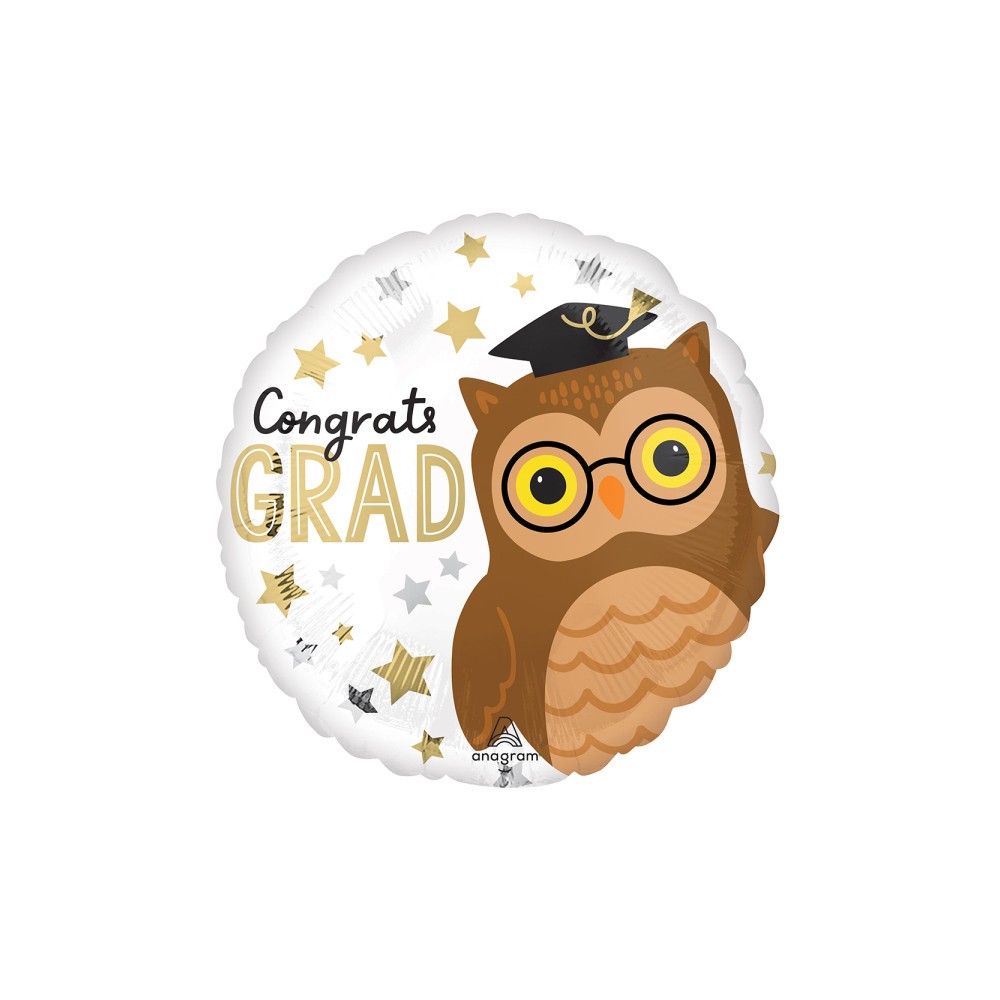 Graduation Owl foil balloon 43 cm