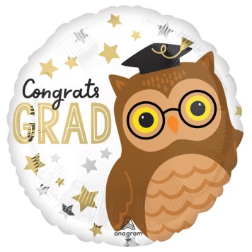 Graduation Owl foil balloon 43 cm