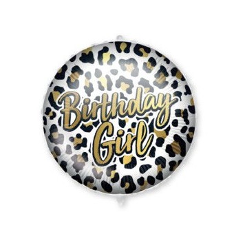 Happy Birthday Birthday Girl Leopard Foil Balloon 46 cm