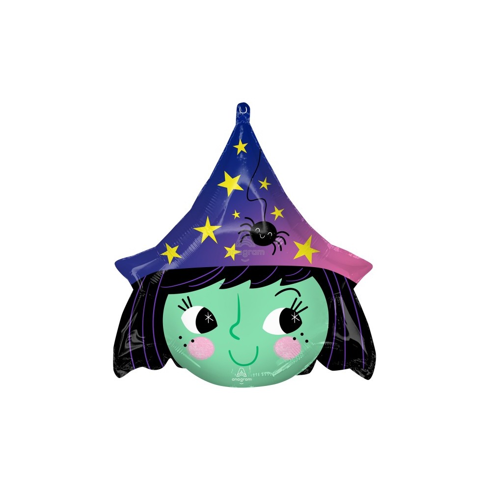 Witch foil balloon 48 cm