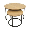 Coffee table Revelon pakoworld set of 2 mdf in oak color