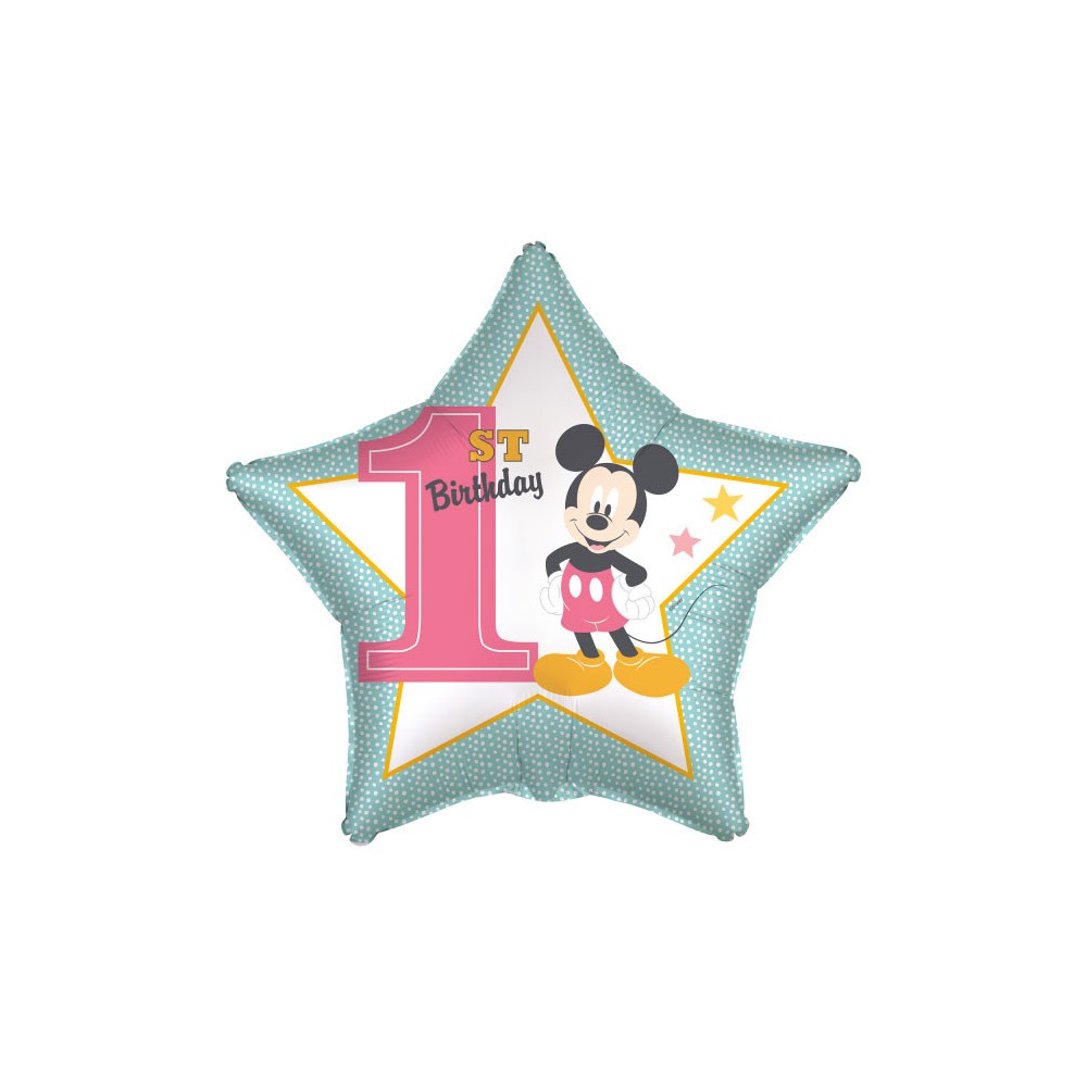 Disney Mickey  Star First Birthday Foil Balloon 43 cm