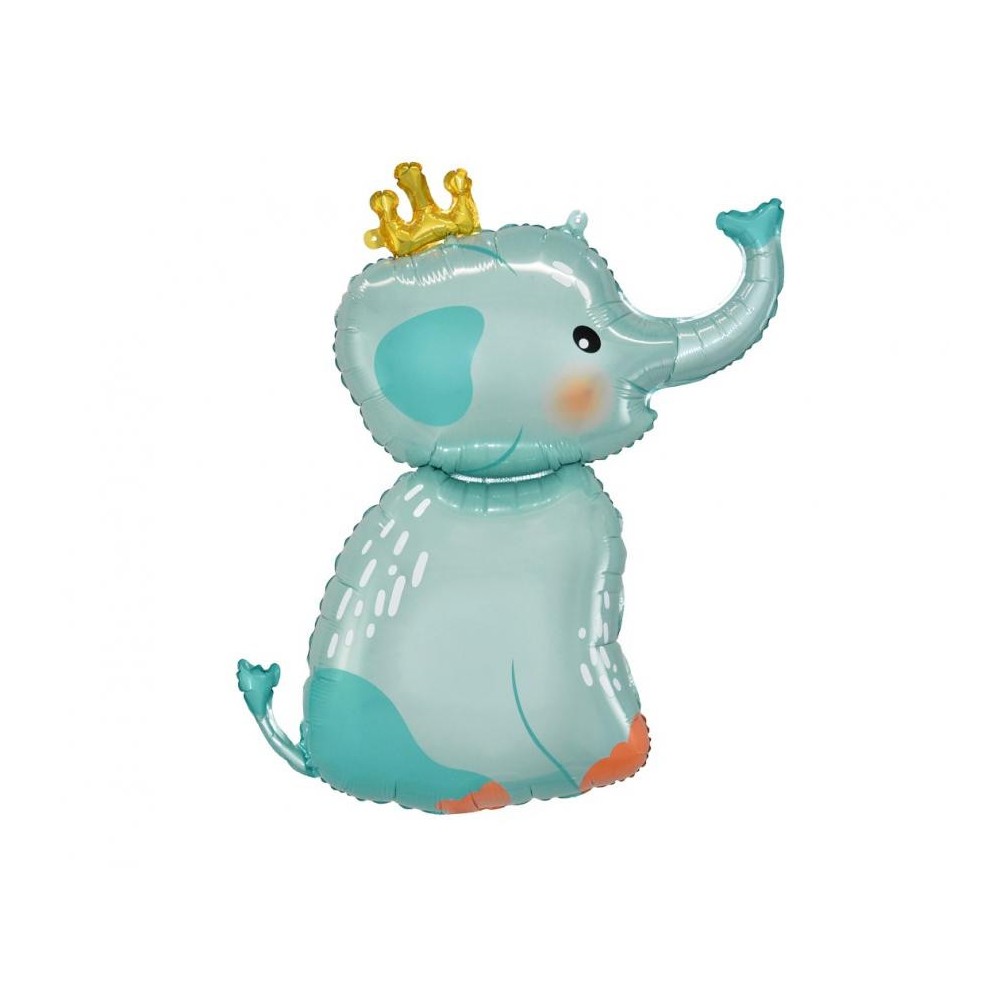 Elephant Elephant with Crown foil balloon 70 cm