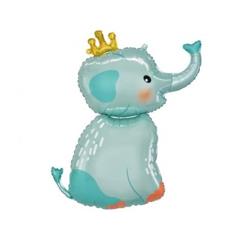 Elephant Elephant with Crown foil balloon 70 cm