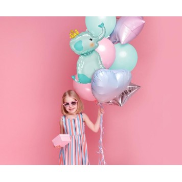 Elephant Elephant with Crown foil balloon 70 cm