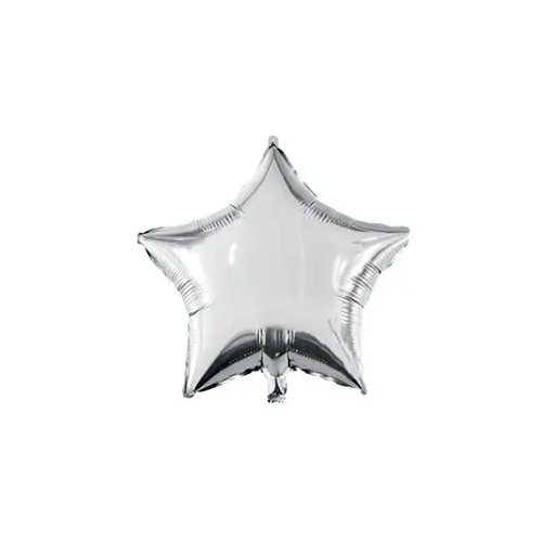 Star Silver Star, Silver foil balloon 46 cm