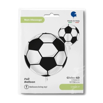 Football Soccer Ball 4D foil balloon 38 cm