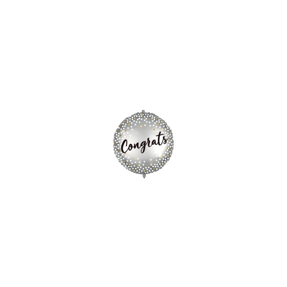 Congrats Gongrats Metallic Spots foil balloon 46 cm