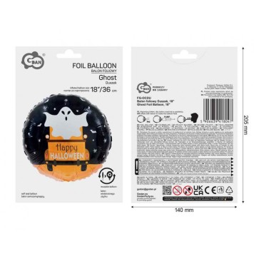 Halloween Ghost foil balloon 46 cm