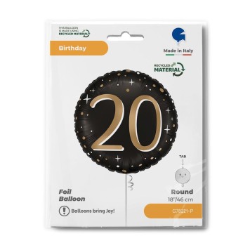 Happy Birthday Sparkling Happy Birthday 20 foil balloon 46 cm