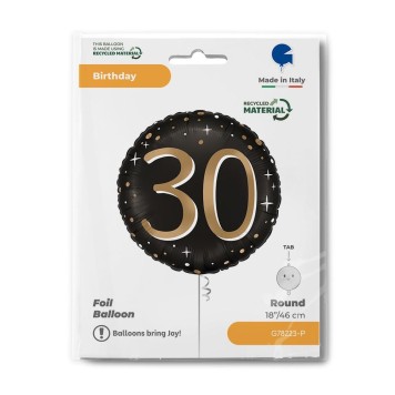 Happy Birthday Sparkling Happy Birthday 30 foil balloon 46 cm