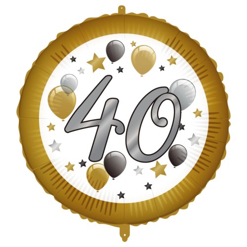 Happy Birthday Milestone Happy Birthday 40 foil balloon 46 cm