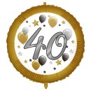 Happy Birthday Milestone Happy Birthday 40 foil balloon 46 cm