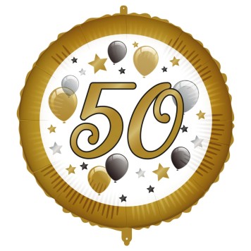 Happy Birthday Milestone Happy Birthday 50 foil balloon 46 cm