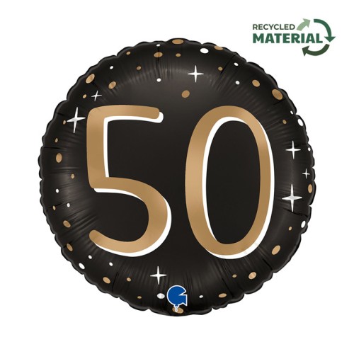 Happy Birthday Sparkling Happy Birthday 50 foil balloon 46 cm