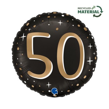 Happy Birthday Sparkling Happy Birthday 50 foil balloon 46 cm