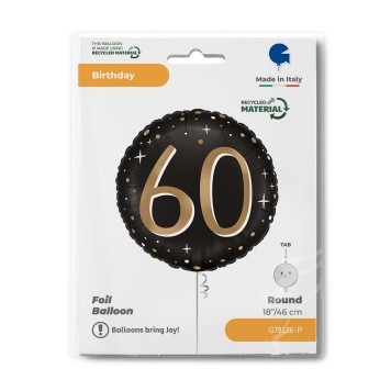 Happy Birthday Sparkling Happy Birthday 60 foil balloon 46 cm