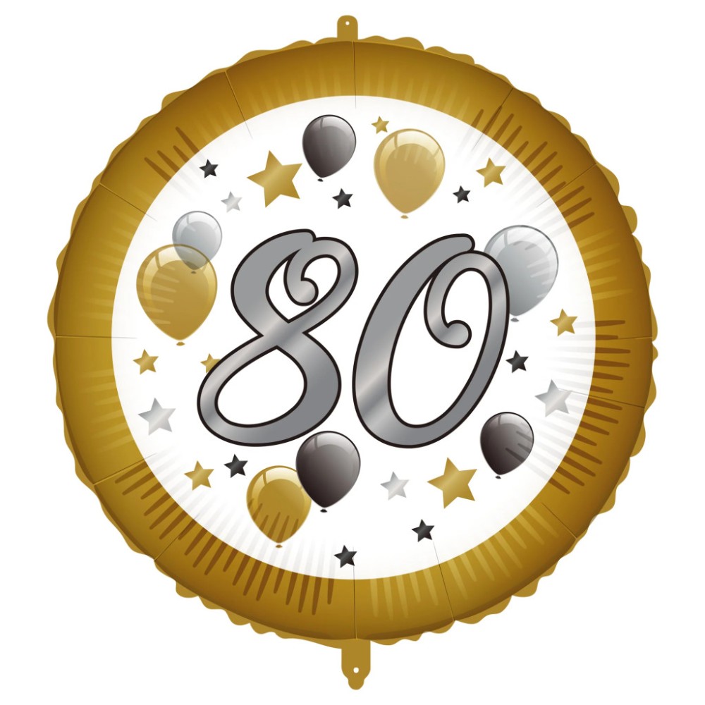 Happy Birthday Milestone Happy Birthday 80 foil balloon 46 cm