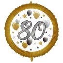 Happy Birthday Milestone Happy Birthday 80 foil balloon 46 cm