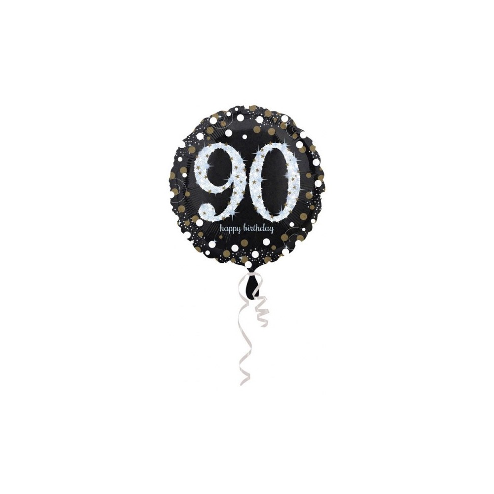 Happy Birthday Happy Birthday 90 Gold foil balloon 45 cm