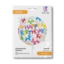 Happy Birthday Balloons Dog Holo Happy Birthday foil balloon 46 cm
