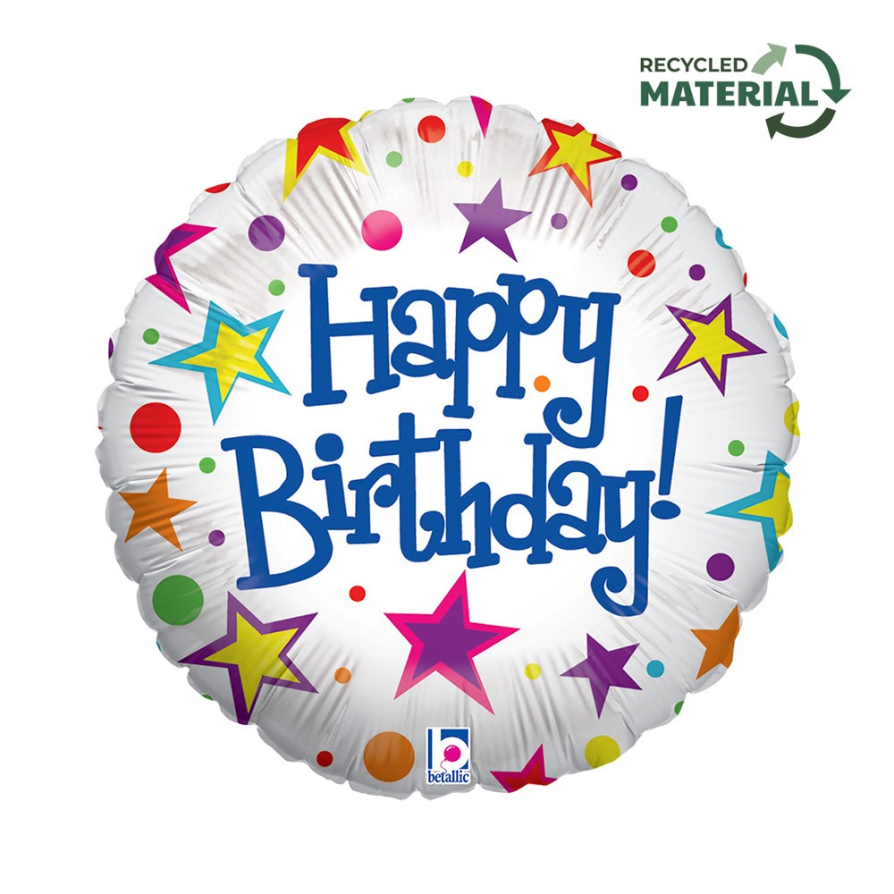 Happy Birthday Bright Happy Birthday foil balloon 46 cm