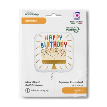 Happy Birthday Cake Candles Happy Birthday foil balloon 46 cm