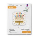 Happy Birthday Cake Candles Happy Birthday foil balloon 46 cm