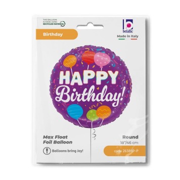 Happy Birthday Candle Pops Happy Birthday Foil Balloon 46 cm
