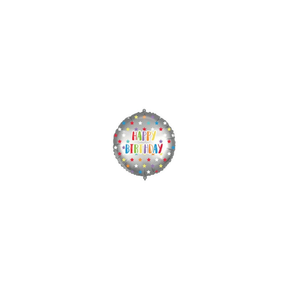 Happy Birthday Happy Birthday Colorful Stars foil balloon 46 cm