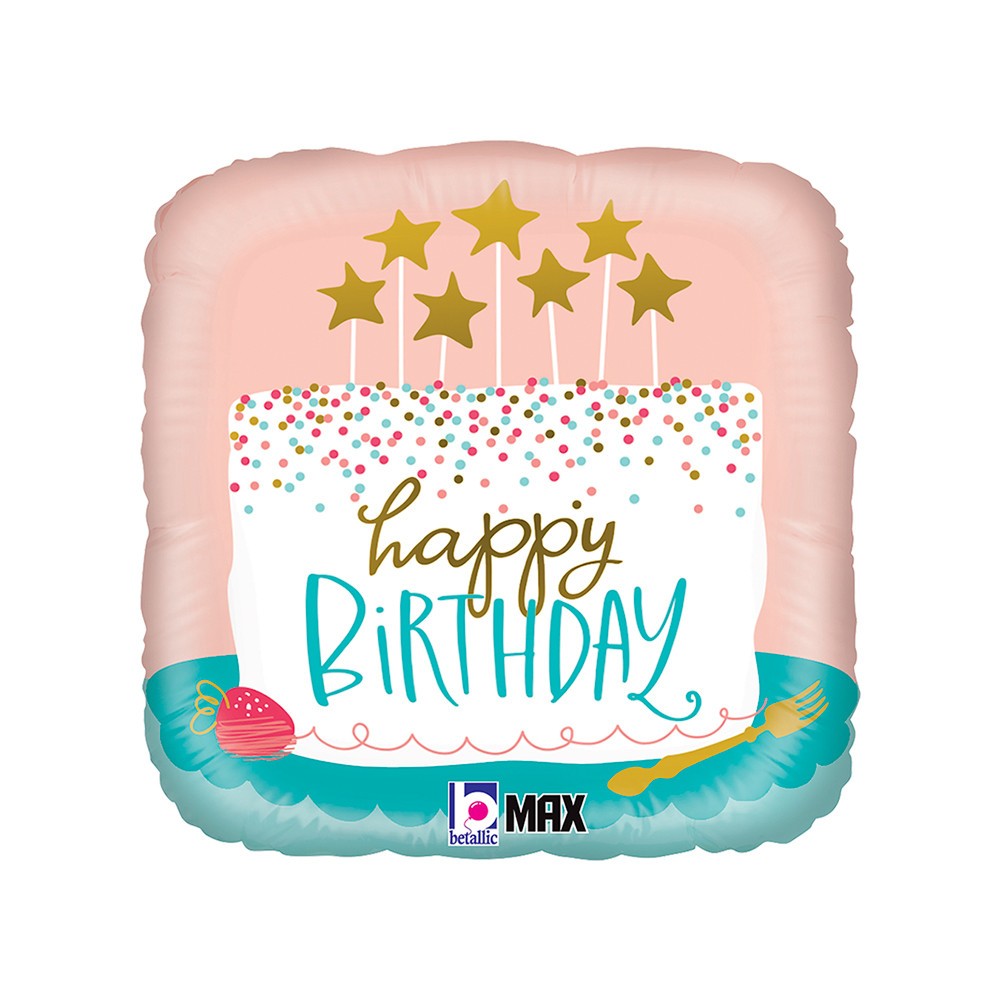 Happy Birthday Confetti Cake Happy Birthday foil balloon 46 cm