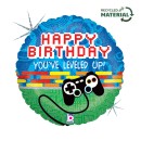 Happy Birthday Controller Holo Happy Birthday foil balloon 46 cm