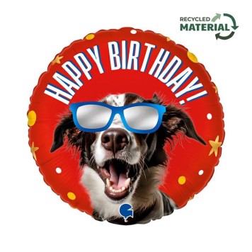 Happy Birthday Cool Doggy Happy Birthday foil balloon 46 cm