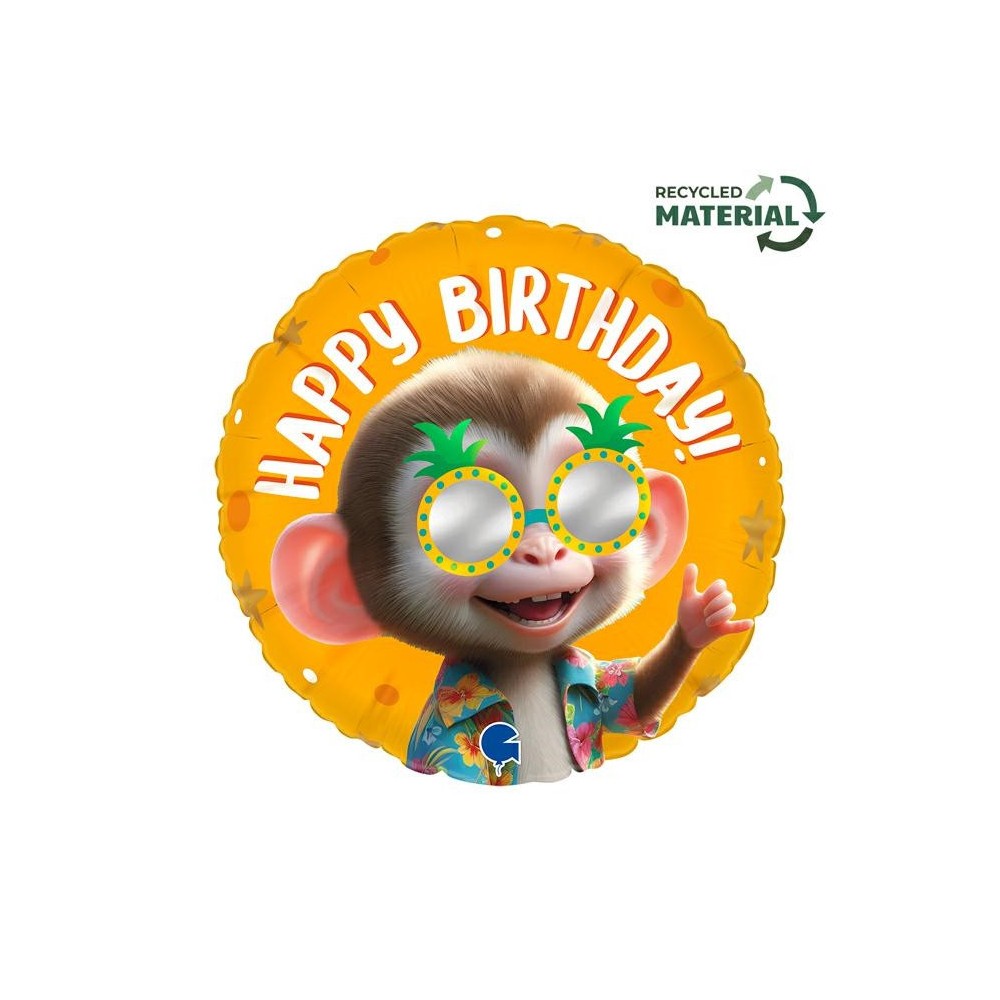 Happy Birthday Cool Monkey Happy Birthday foil balloon 46 cm