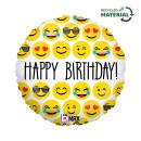 Happy Birthday Emoji Happy Birthday foil balloon 46 cm