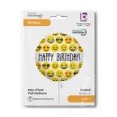 Happy Birthday Emoji Happy Birthday foil balloon 46 cm