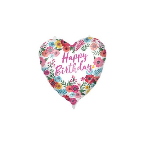 Happy Birthday Happy Birthday Floral foil balloon 46 cm