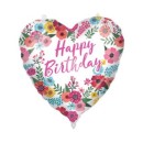 Happy Birthday Happy Birthday Floral foil balloon 46 cm