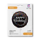 Happy Birthday Glitter Confetti Happy Birthday foil balloon 46 cm