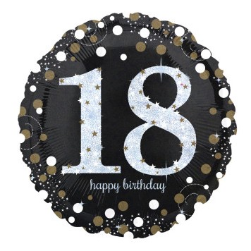 Happy Birthday Gold 18 fólia lufi 43 cm