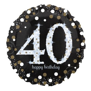 Happy Birthday Gold 40 fólia lufi 43 cm