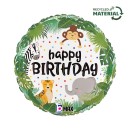 Happy Birthday Jungle Happy Birthday foil balloon 46 cm