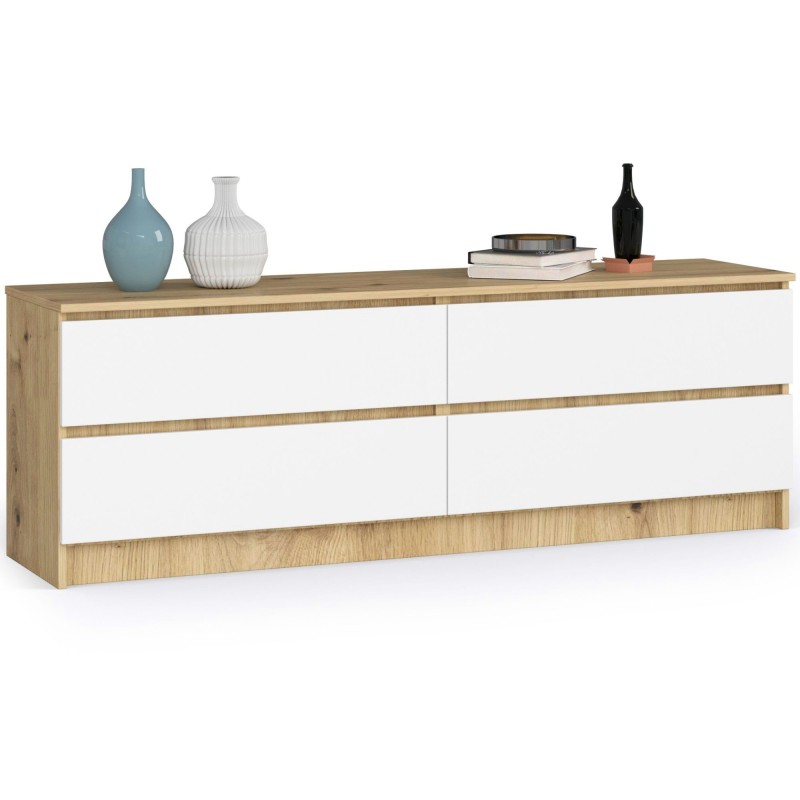 KOMODA K160 4SZ CLP DĄB ARTISAN / BIAŁY KOMODA K160 4SZ CLP DĄB ARTISAN / BIAŁY