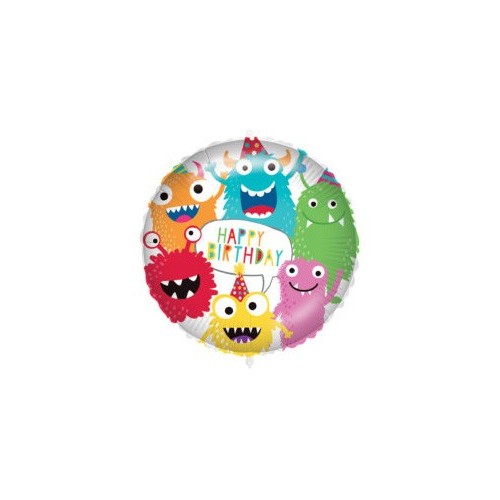 Happy Birthday Happy Birthday Monsters foil balloon 46 cm