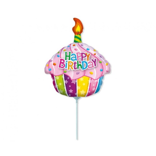Happy Birthday Muffin Happy Birthday mini foil balloon (WP)