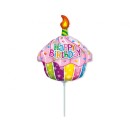 Happy Birthday Muffin Happy Birthday mini foil balloon (WP)