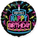 Happy Birthday Neon Happy Birthday foil balloon 48 cm