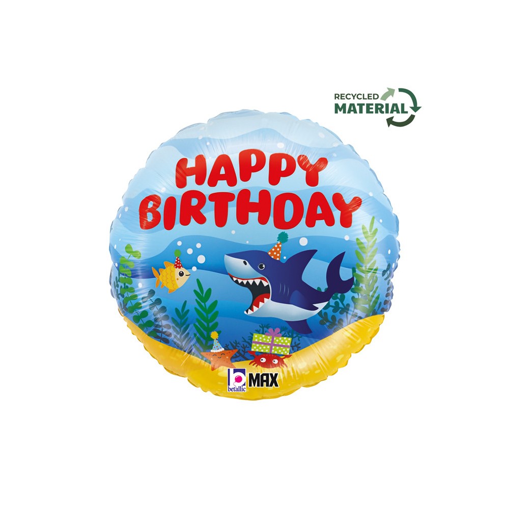 Happy Birthday Ocean Happy Birthday foil balloon 46 cm