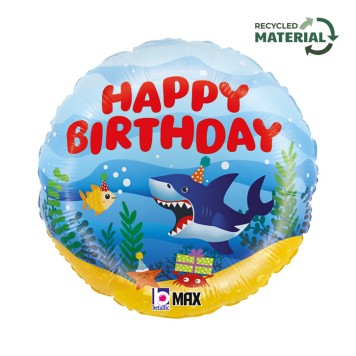 Happy Birthday Ocean Happy Birthday foil balloon 46 cm