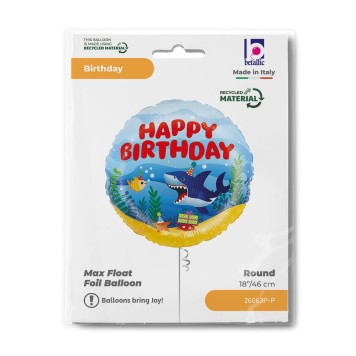 Happy Birthday Ocean Happy Birthday foil balloon 46 cm